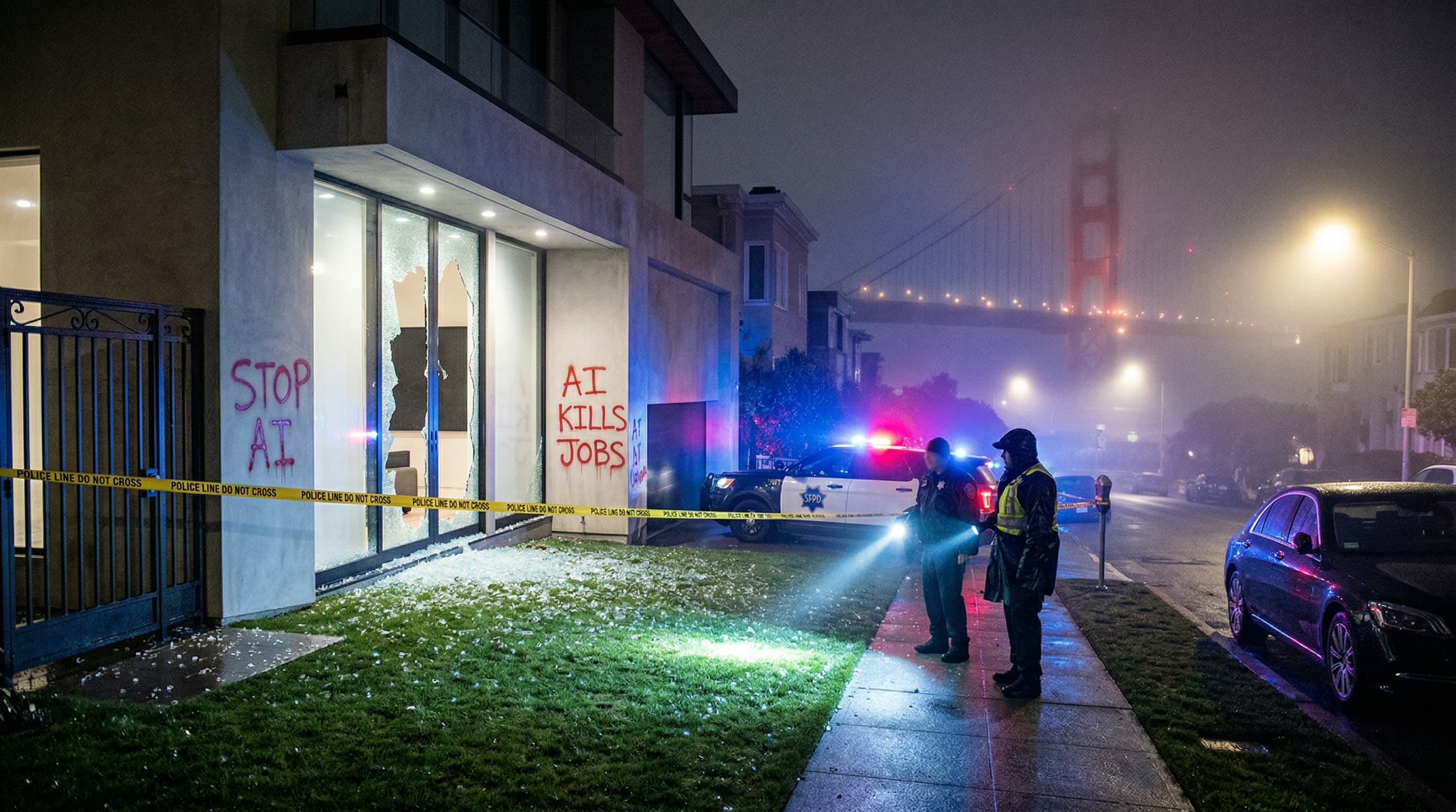 AI Backlash Vandals Smash Sam Altman's SF Home