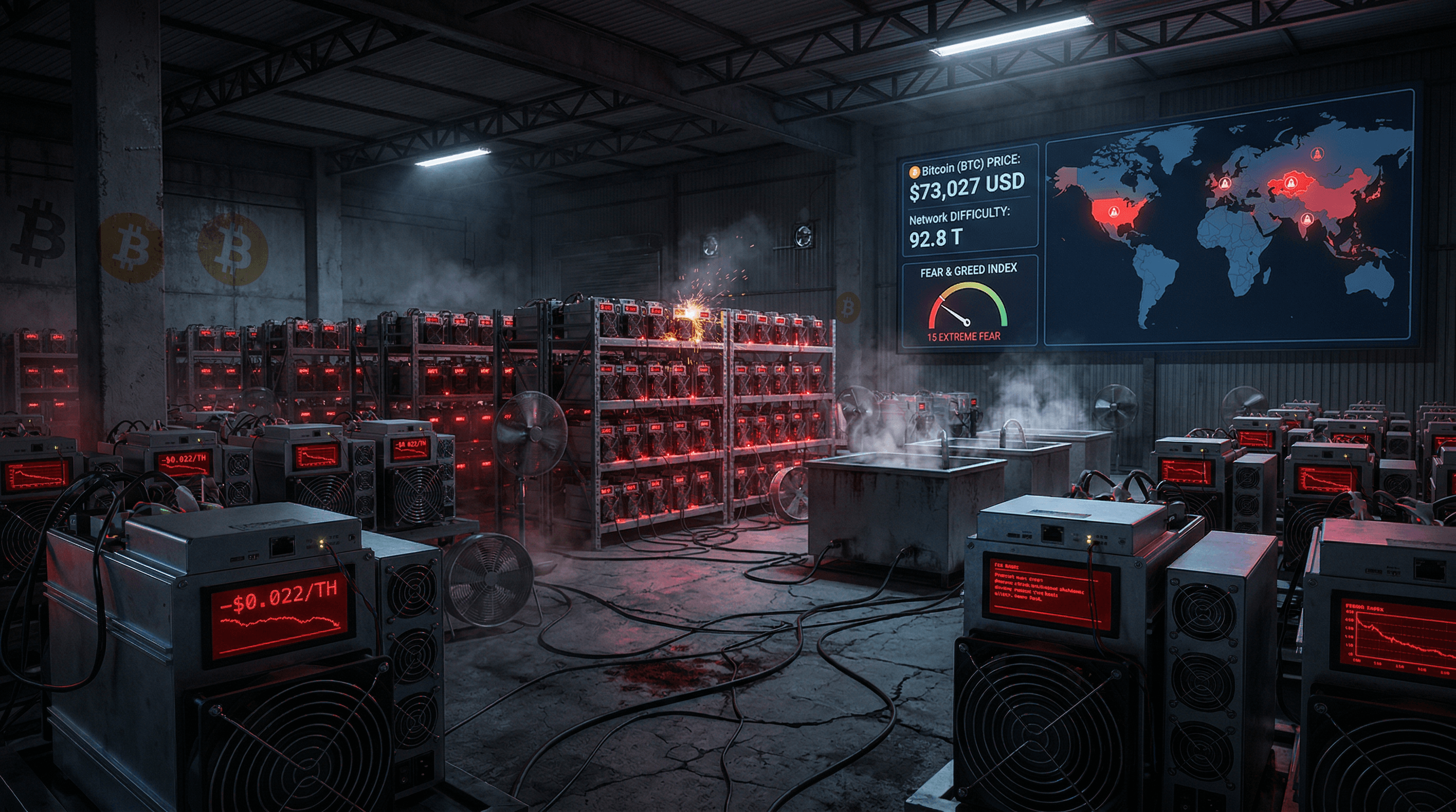 Bitcoin Miners Lose $0.022/TH Daily Despite 5.2% Difficulty Drop