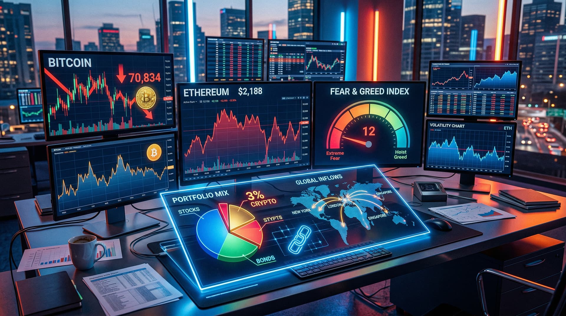 Cryptocurrency Portfolio Shakeup: BTC Falls to $70,834 on Fear 12