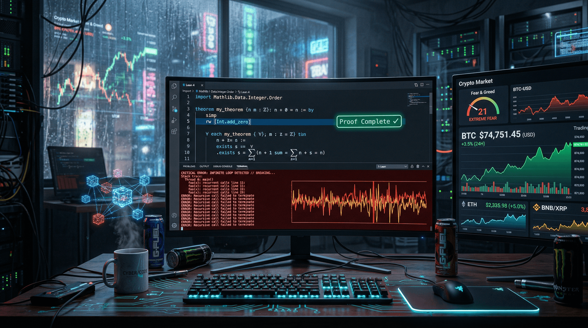 Lean Prover Bug Dodges Proof Check, Crypto Fear Plunges to 21, BTC $74K