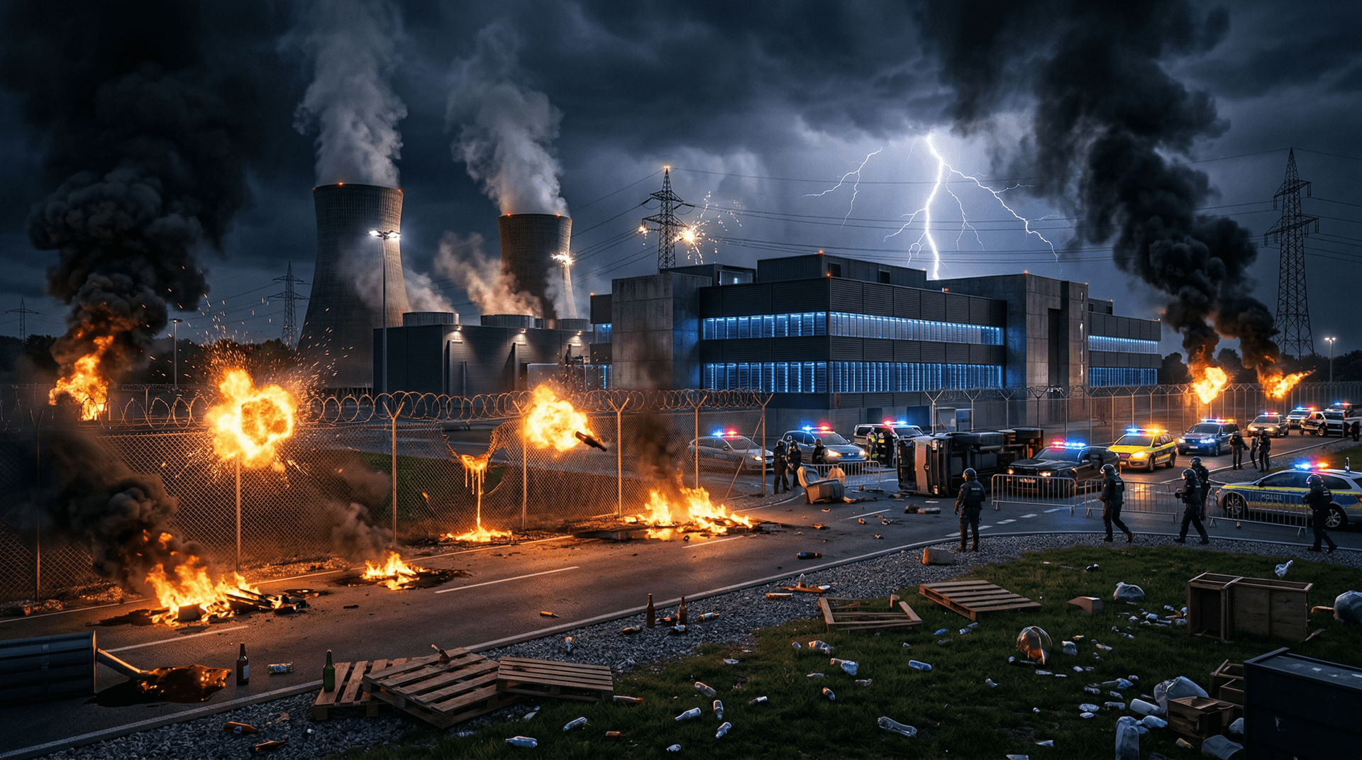 AI Backlash: 20+ Molotovs Torch Data Centers, Fear Index Crashes to 23