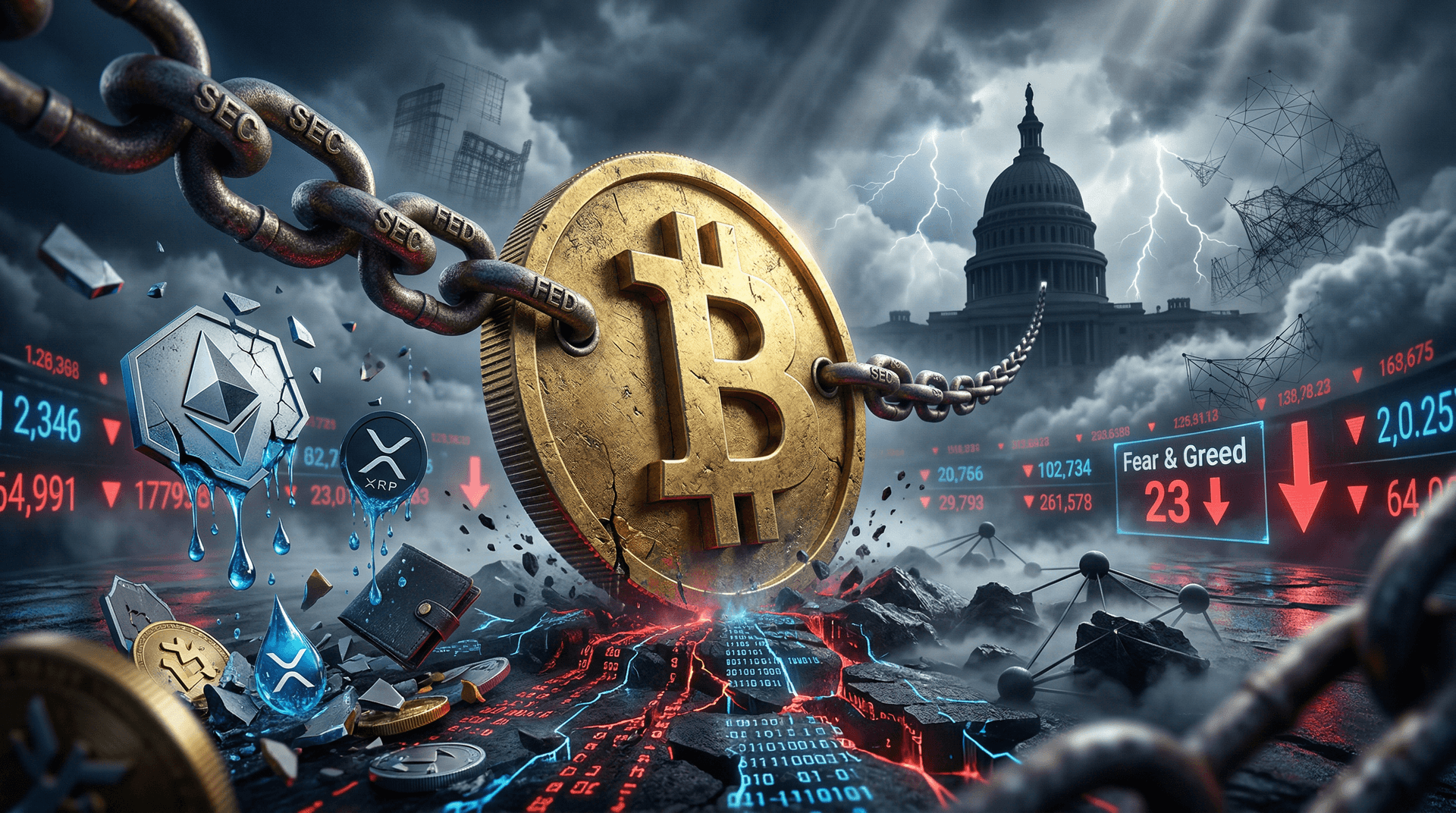 Crypto-Risk-7 Sparks Extreme Fear: BTC Holds $74,380 as Index Hits 23