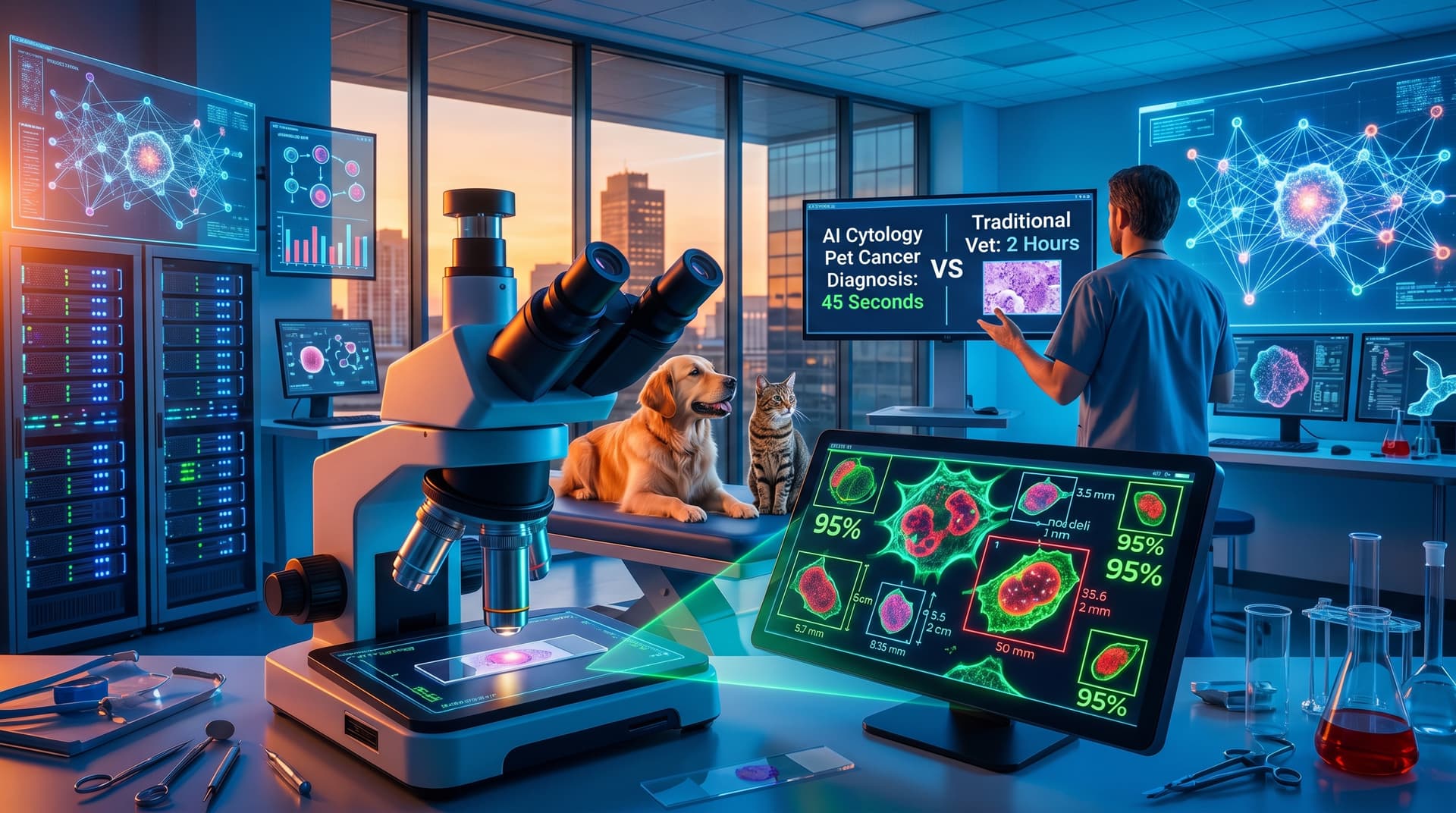 AI Cytology Pet Cancer Tools 10x Faster Than Vets as BTC Dips to $74K