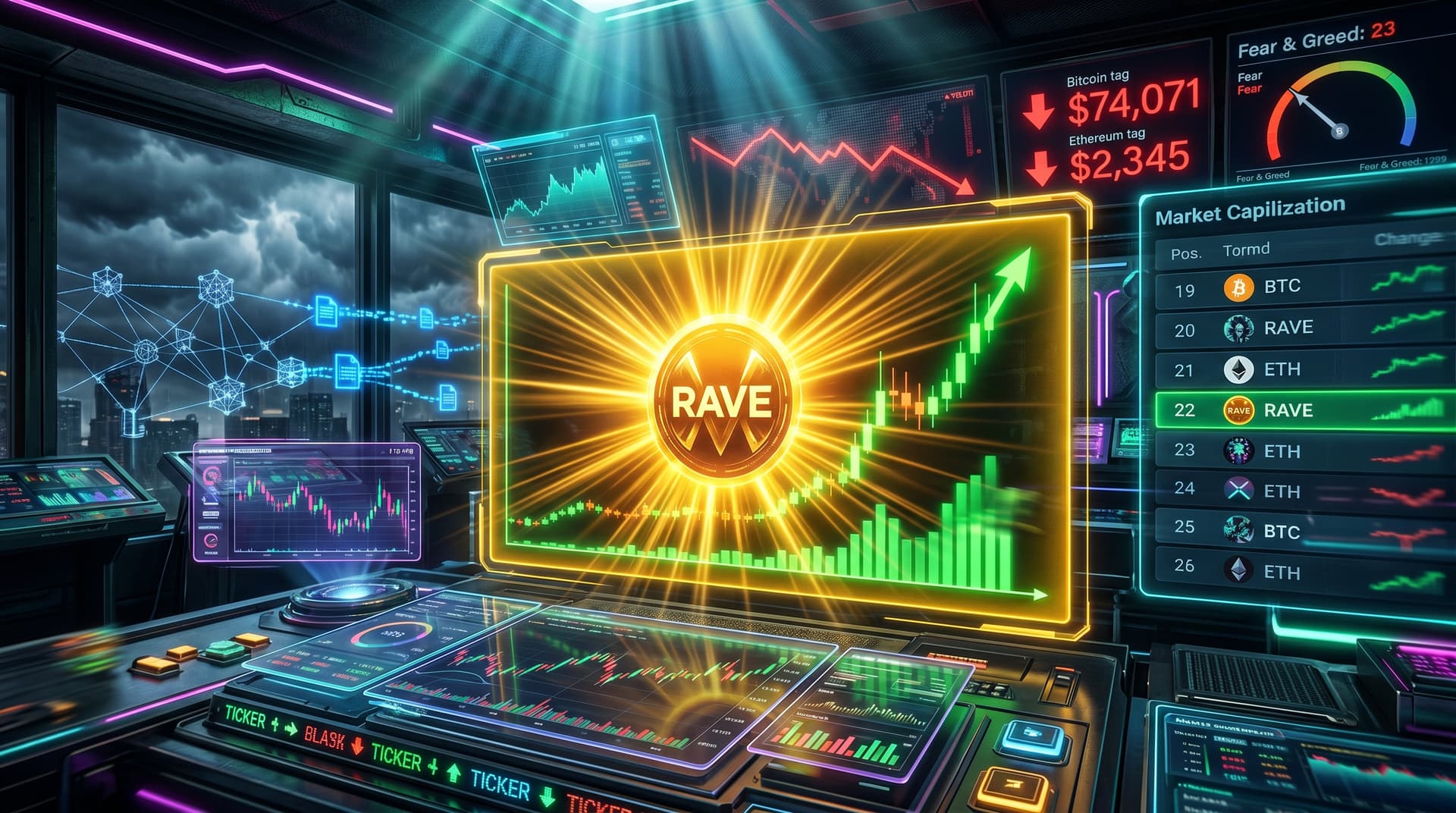 RAVE Cryptocurrency Surges 6,000% to 22nd Market Cap Rank