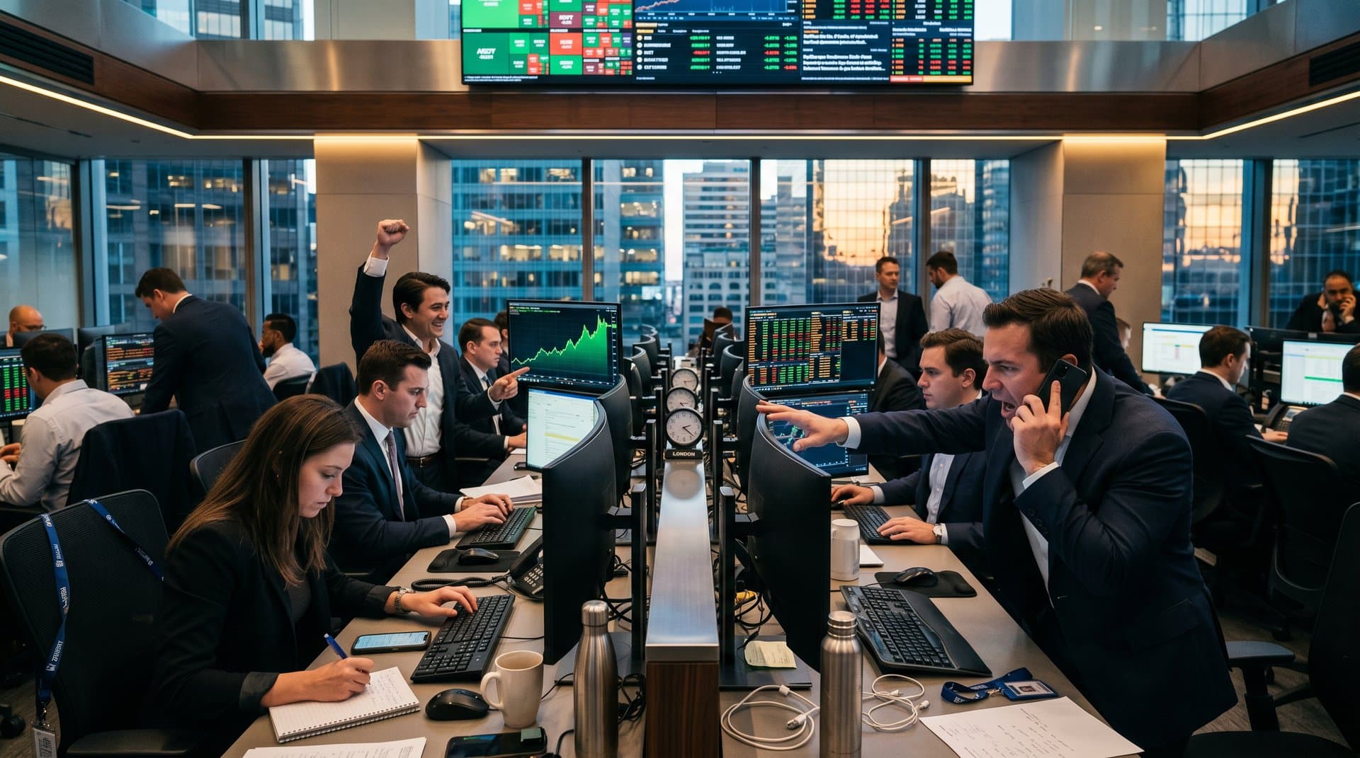 Trading floor monitors BTC surge to $78K and Binance art fraud sentencing amid market fear